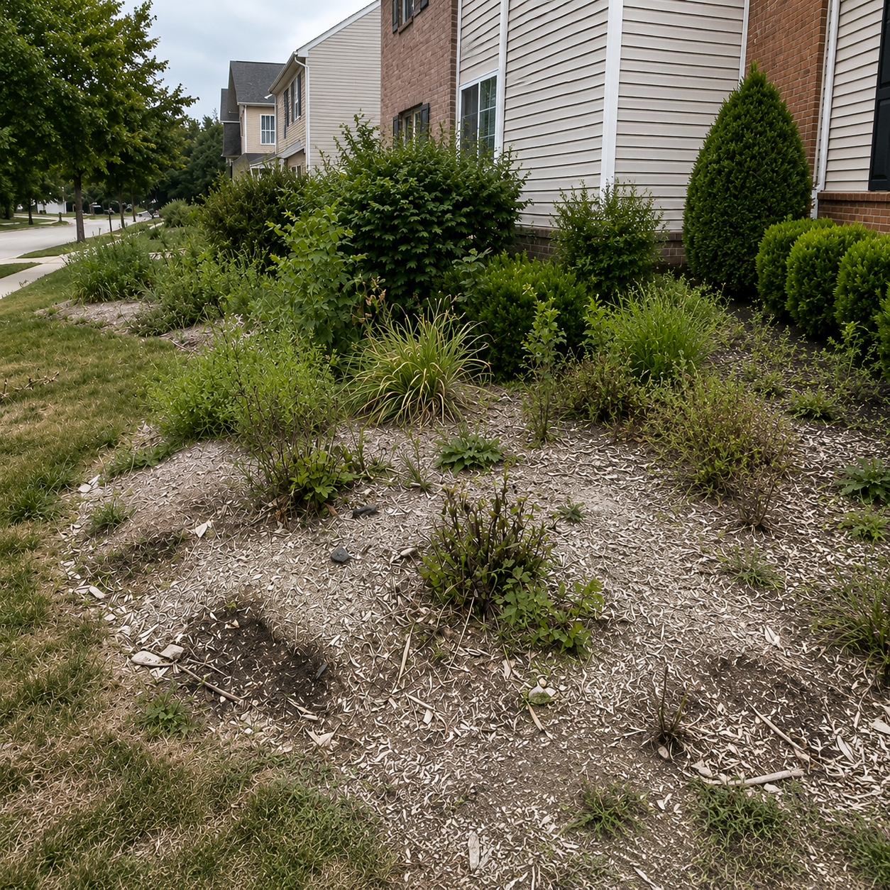 Landscaping before
